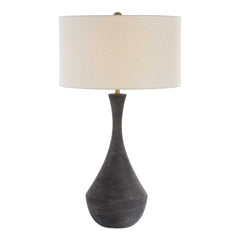 Helston Dark Charcoal Table Lamp - Ornate Home