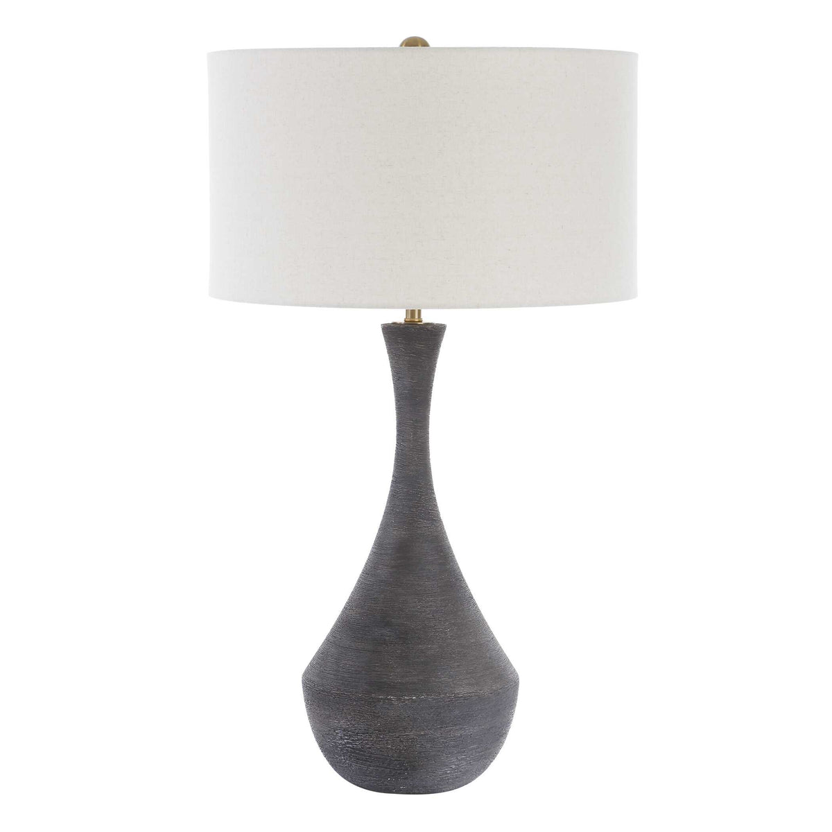 Helston Dark Charcoal Table Lamp - Ornate Home