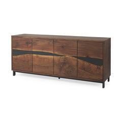 Hemlock Brown Wood Sideboard