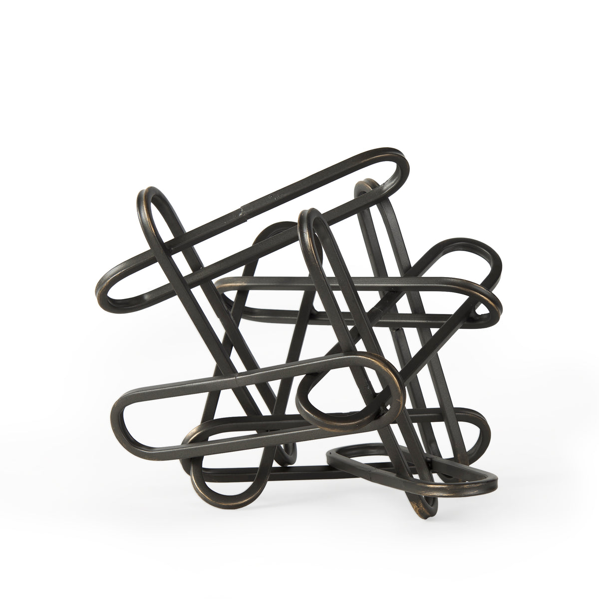 Henderson Black 7.7"H Metal Paperclip Decorative Object - Ornate Home
