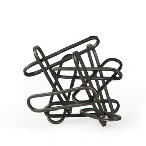 Henderson Black 7.7"H Metal Paperclip Decorative Object - Ornate Home