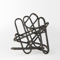 Henderson Black 7.7"H Metal Paperclip Decorative Object - Ornate Home