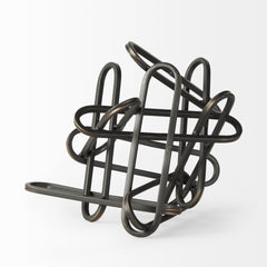 Henderson Black 7.7"H Metal Paperclip Decorative Object - Ornate Home