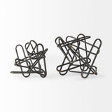 Henderson Black 7.7"H Metal Paperclip Decorative Object - Ornate Home