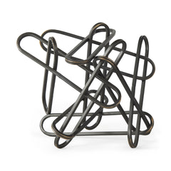 Henderson Black 9.1"H Metal Paperclip Decorative Object - Ornate Home