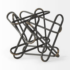 Henderson Black 9.1"H Metal Paperclip Decorative Object - Ornate Home