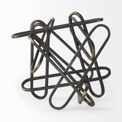 Henderson Black 9.1"H Metal Paperclip Decorative Object - Ornate Home