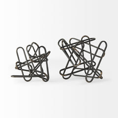 Henderson Black 9.1"H Metal Paperclip Decorative Object - Ornate Home