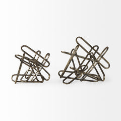 Henderson Gold Metal Paperclip Object - Ornate Home