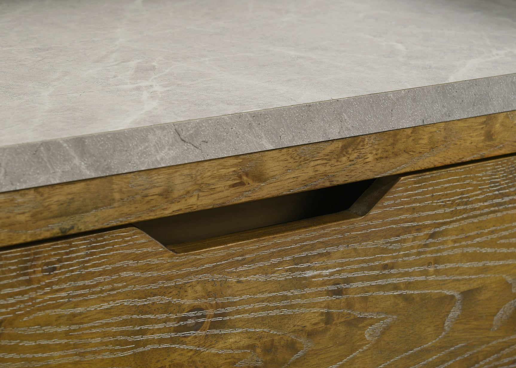 Henderson Medium Oak 1-drawer LED Nightstand Bedside Table - Ornate Home