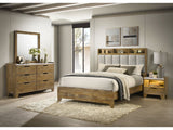 Henderson Medium Oak 4-piece Eastern King Bedroom Set - Ornate Home