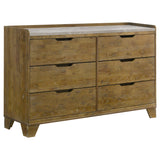 Henderson Medium Oak 4-piece Queen Bedroom Set - Ornate Home