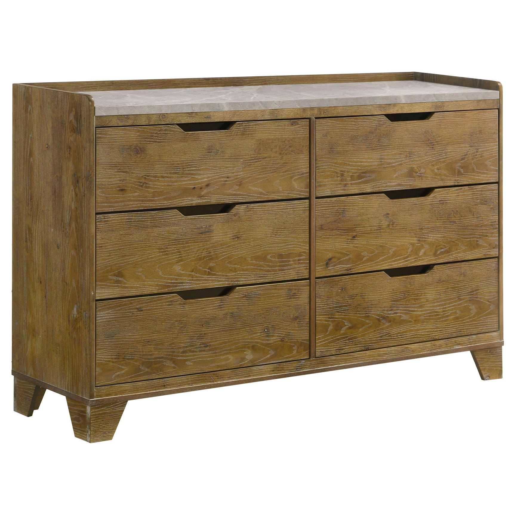 Henderson Medium Oak 4-piece Queen Bedroom Set - Ornate Home