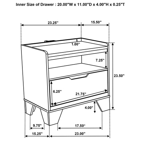 Henderson Medium Oak 4-piece Queen Bedroom Set - Ornate Home