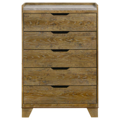 Henderson Medium Oak 5-drawer Bedroom Chest of Drawers - Ornate Home