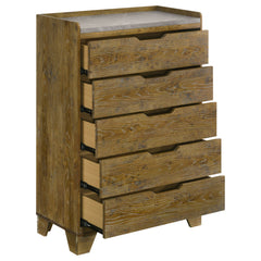 Henderson Medium Oak 5-drawer Bedroom Chest of Drawers - Ornate Home