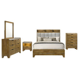 Henderson Medium Oak 5-piece Eastern King Bedroom Set - Ornate Home