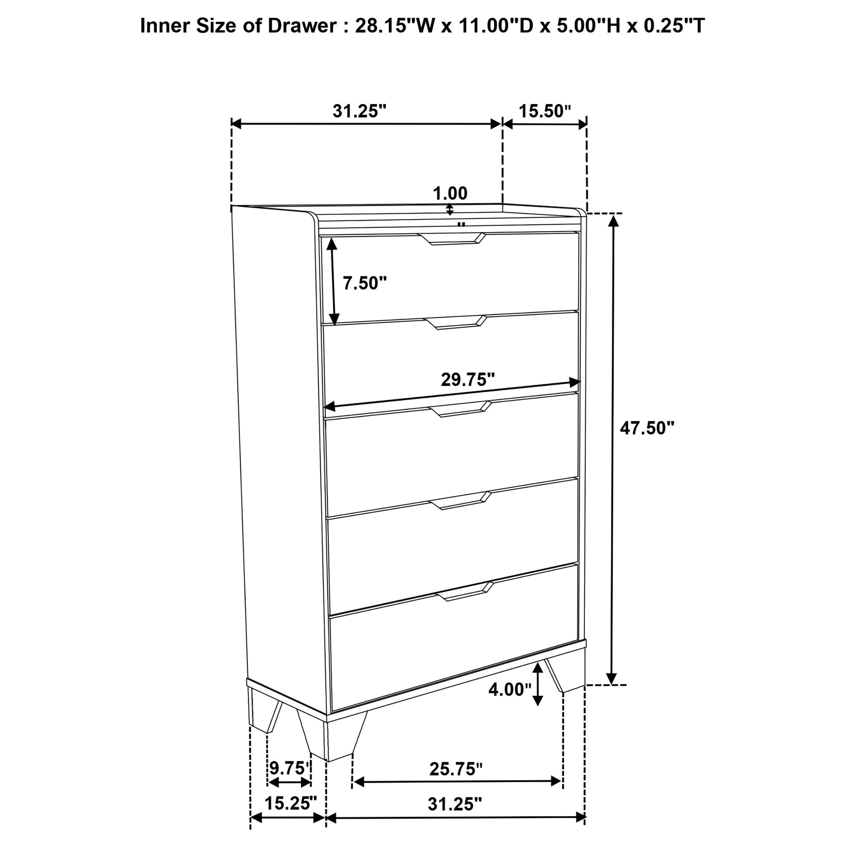Henderson Medium Oak 5-piece Eastern King Bedroom Set - Ornate Home