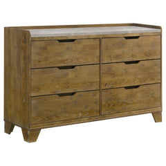Henderson Medium Oak 5-piece Queen Bedroom Set - Ornate Home