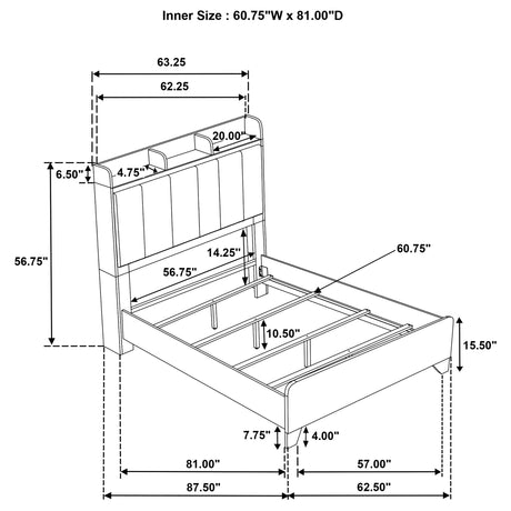 Henderson Medium Oak 5-piece Queen Bedroom Set - Ornate Home