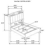 Henderson Medium Oak 57-inch Queen Bookcase Panel Bed - Ornate Home