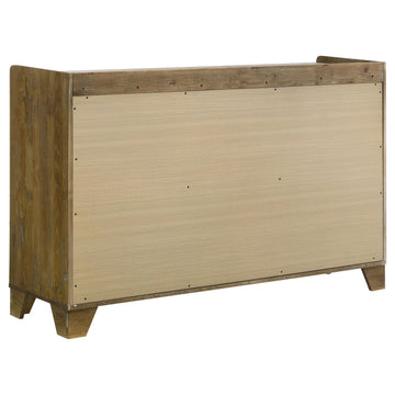 Henderson Medium Oak 6-drawer Bedroom Dresser Cabinet - Ornate Home