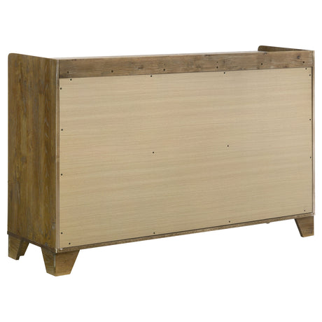 Henderson Medium Oak 6-drawer Bedroom Dresser Cabinet - Ornate Home