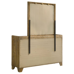 Henderson Medium Oak 6-drawer Bedroom Dresser with Mirror - Ornate Home