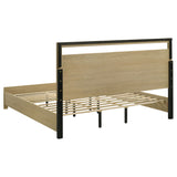 Hendricks Light Oak 4-piece Eastern King Bedroom Set - Ornate Home