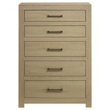 Hendricks Light Oak 5-drawer Bedroom Chest of Drawers - Ornate Home