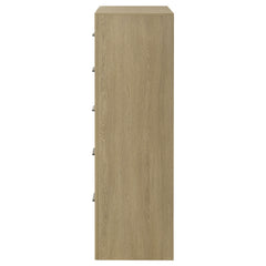 Hendricks Light Oak 5-drawer Bedroom Chest of Drawers - Ornate Home