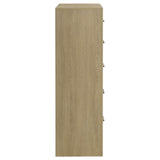 Hendricks Light Oak 5-drawer Bedroom Chest of Drawers - Ornate Home
