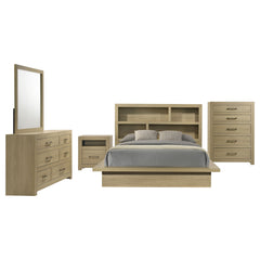 Hendricks Light Oak 5-piece California King Bedroom Set - Ornate Home