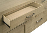 Hendricks Light Oak 5-piece California King Bedroom Set - Ornate Home