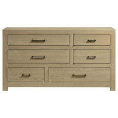 Hendricks Light Oak 6-drawer Bedroom Dresser Storage Cabinet - Ornate Home