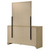Hendricks Light Oak 6-drawer Bedroom Dresser and Mirror - Ornate Home