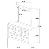 Hendricks Light Oak 6-drawer Bedroom Dresser and Mirror - Ornate Home