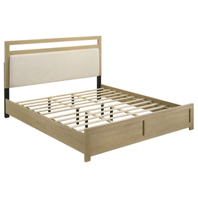 Hendricks Light Oak California King Panel Headboard Platform Bed - Ornate Home