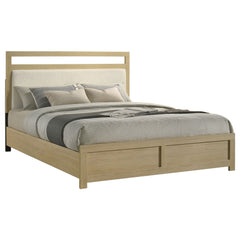 Hendricks Light Oak California King Panel Headboard Platform Bed - Ornate Home