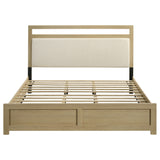 Hendricks Light Oak California King Panel Headboard Platform Bed - Ornate Home