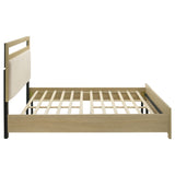 Hendricks Light Oak California King Panel Headboard Platform Bed - Ornate Home