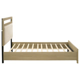 Hendricks Light Oak Queen Panel Headboard Platform Bed - Ornate Home