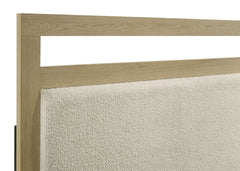 Hendricks Light Oak Queen Panel Headboard Platform Bed - Ornate Home