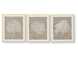 Hendridge Taupe/White Wall Art Set (Set of 3) - Ornate Home