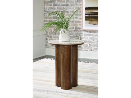 Henfield Beige/Brown Accent Table - Ornate Home