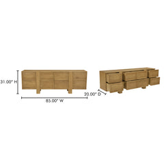 Henley Brown 8 Drawer Dresser - Ornate Home