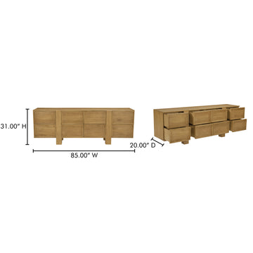 Henley Brown 8 Drawer Dresser - Ornate Home