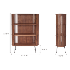 Henrich Light Brown Bookshelf - Ornate Home