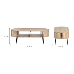 Henrich Natural Coffee Table - Ornate Home