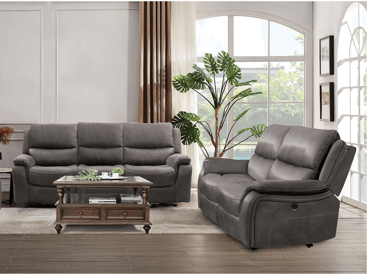 Henricus Dark Gray Sofa & Loveseat - Ornate Home